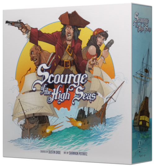 Board game box of Scourge of the High Seas showing the front cover artwork.